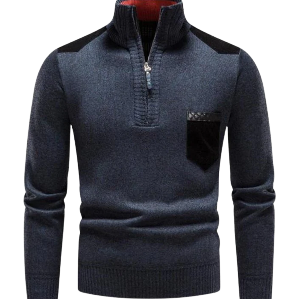 Wool Zip Sweater - barva zelená - fotografie 1