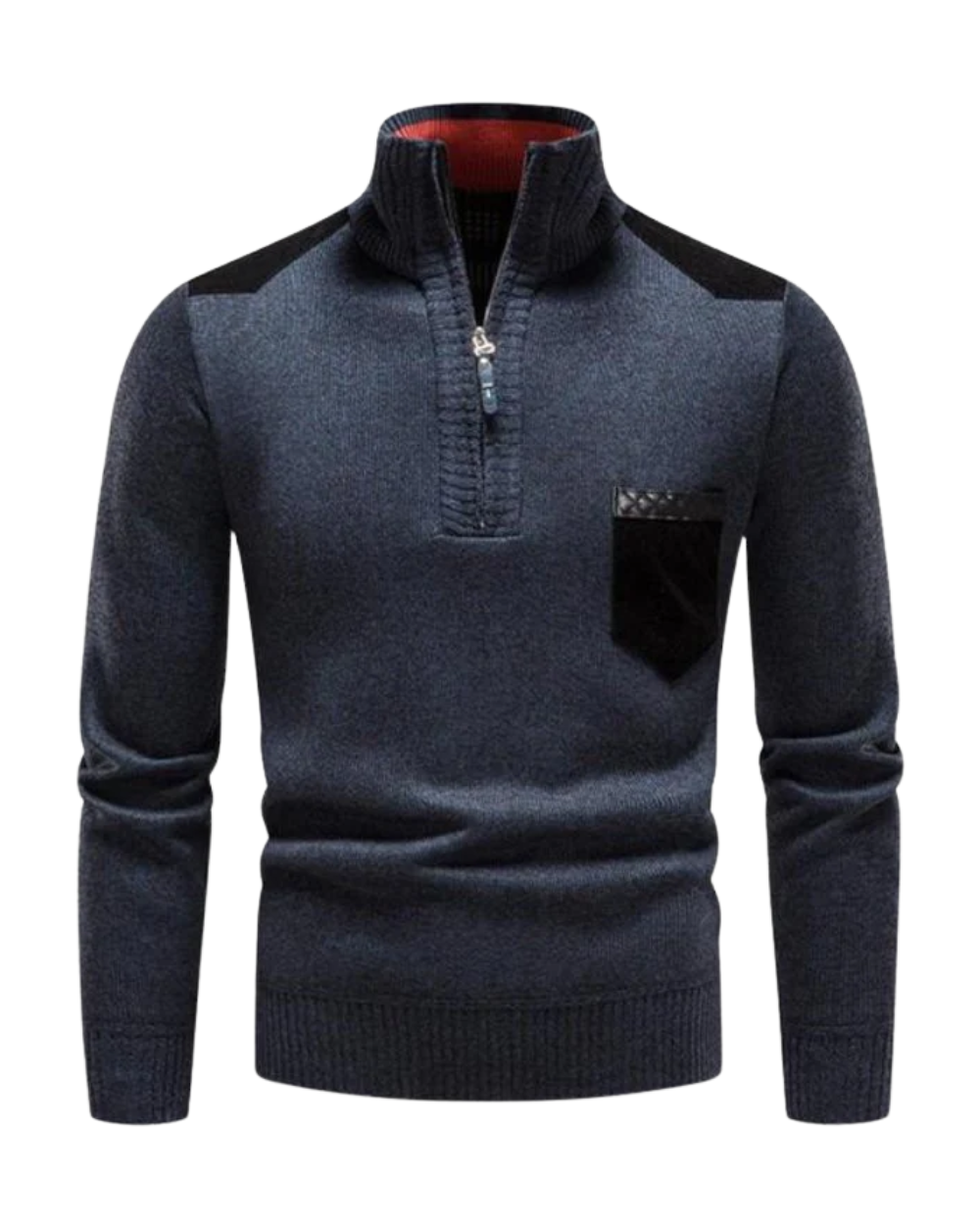 Wool Zip Sweater - barva zelená - fotografie 1