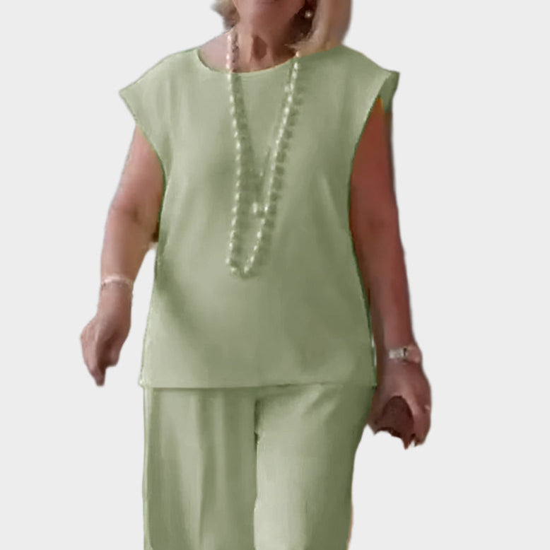 Tmavě Fialový Dvoudílný Set Pro Ženy Se Volným Střihem