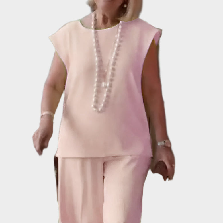 Tmavě Fialový Dvoudílný Set Pro Ženy Se Volným Střihem