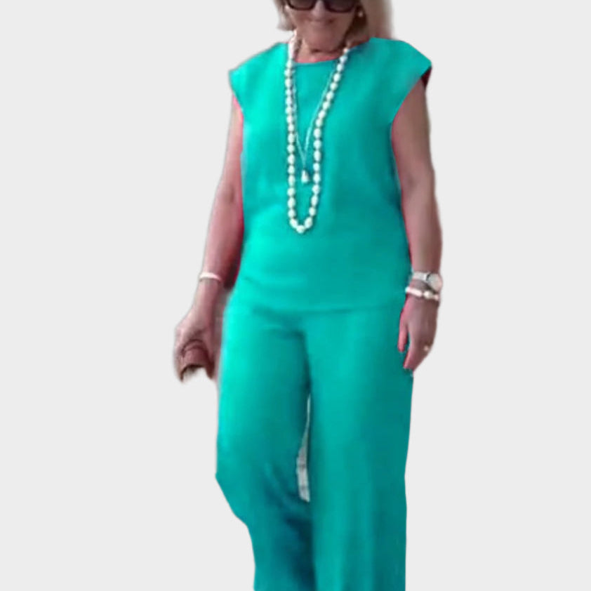 Tmavě Fialový Dvoudílný Set Pro Ženy Se Volným Střihem