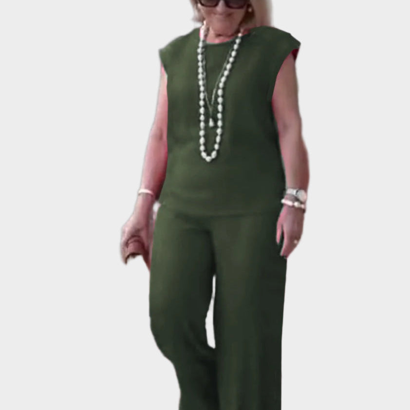 Tmavě Fialový Dvoudílný Set Pro Ženy Se Volným Střihem