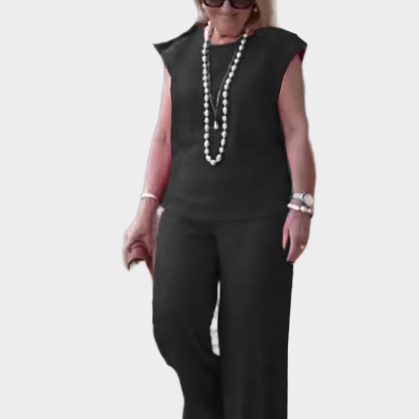 Tmavě Fialový Dvoudílný Set Pro Ženy Se Volným Střihem