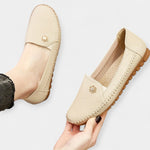 Lehké Slip On Baleríny Z Lněného Materiálu Prodyšné - fotografie 2
