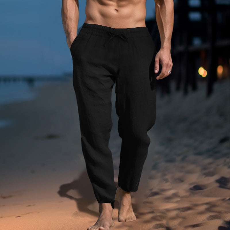 Corfu Lněné Kalhoty