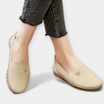 Lehké Slip On Baleríny Z Lněného Materiálu Prodyšné - fotografie 1