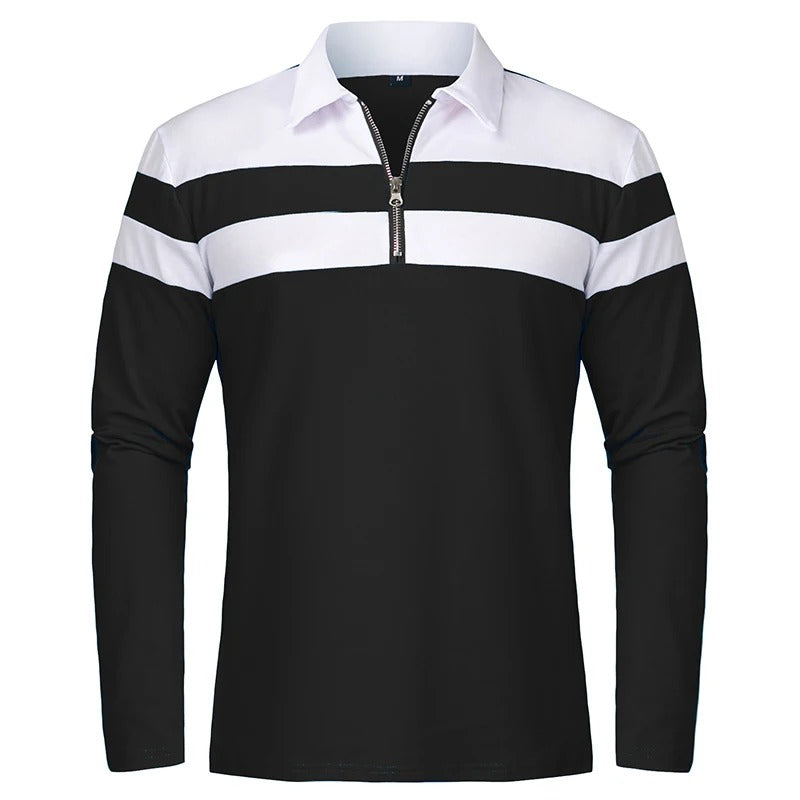 Elegant Stripped Zip Sweater - fotografie 10