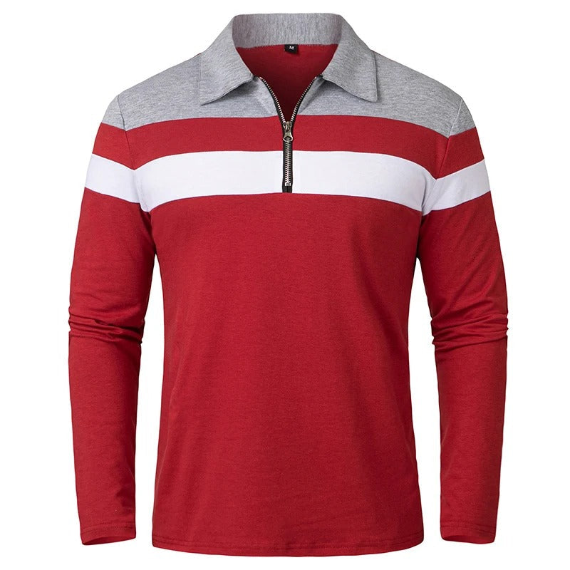 Elegant Stripped Zip Sweater - fotografie 12