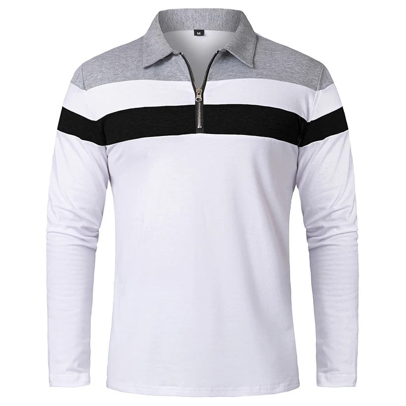 Elegant Stripped Zip Sweater - fotografie 5