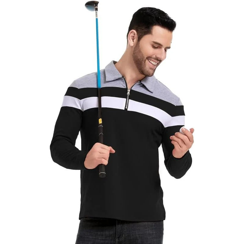 Elegant Stripped Zip Sweater - fotografie 2