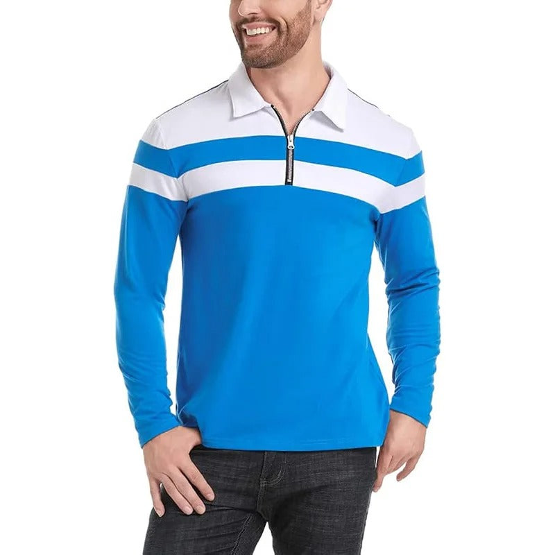 Elegant Stripped Zip Sweater - fotografie 4
