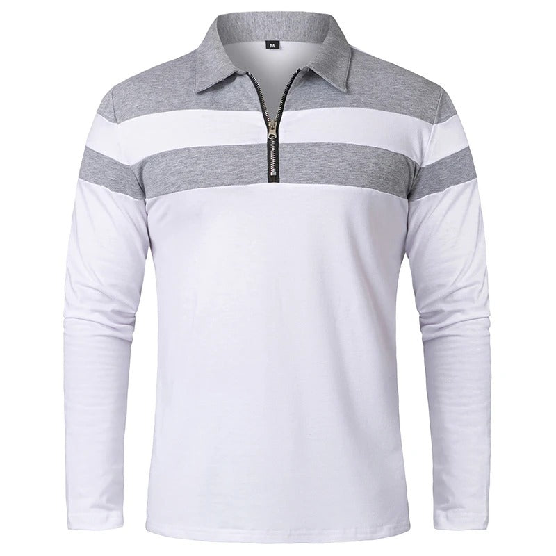 Elegant Stripped Zip Sweater - fotografie 7