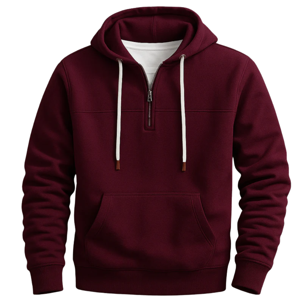 Elegant Zip Hoodie - barva černá - fotografie 1
