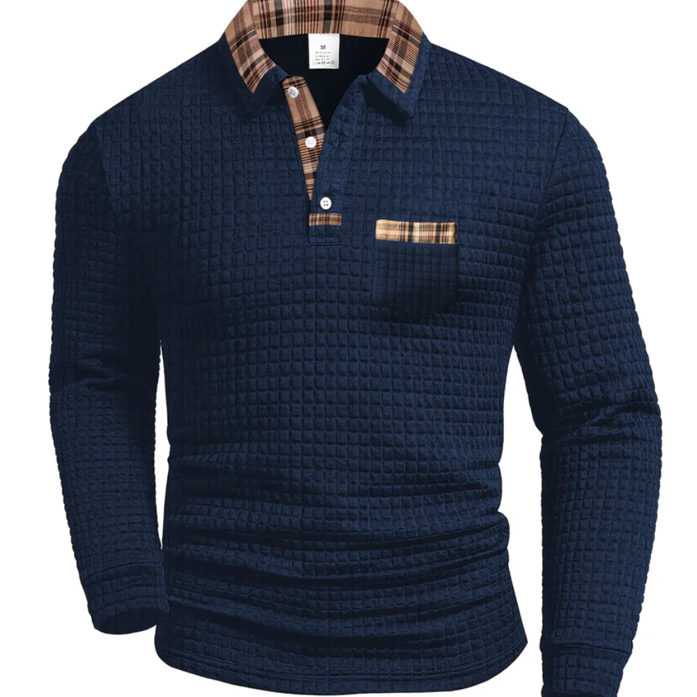 Polo Tričko S Vzorem - barva Dark Blue - fotografie 1